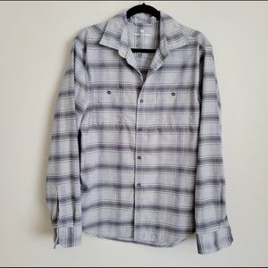 Mack Weldon Warmknit Flannel Lightweight Gray Tone Long Sleeve Shirt Size Large